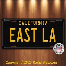 East Los Angeles BLACK VINTAGE California Vanity Aluminum License Plate ... - $19.67