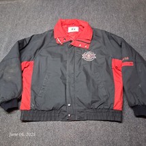 VTG Super Bowl XXVI 1992 Logo 7 Jacket Men Size XL Black Red Embroidered... - $39.27
