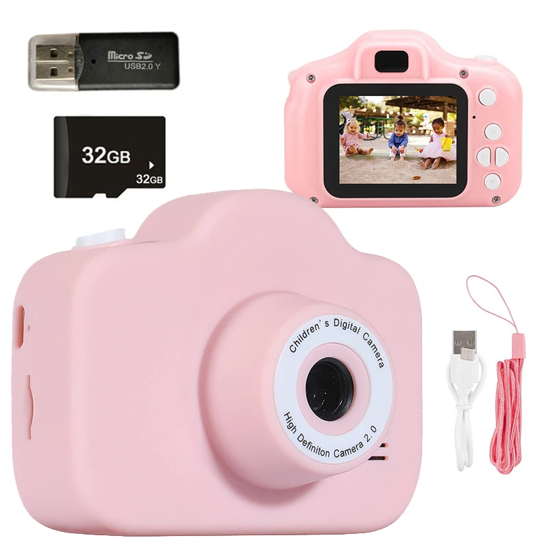 Upgrade Camera Toys for Kids HD Digital Video Cartoon Cute Camera Outdoor - £10.14 GBP+