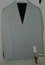 J.M Haggar H26 Slim Fit Stretch Fabric Suite Jacket 36 Regular Lt Grey Dry Clean - £51.03 GBP