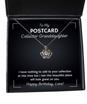 Postcard Collector Granddaughter Necklace Birthday Gifts - Crown Pendant  - £39.34 GBP