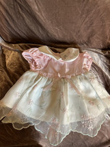 Vintage Baby  Dress Pink Floral Baby Girls Approx Size 3-6months  Floral SEE - $17.75