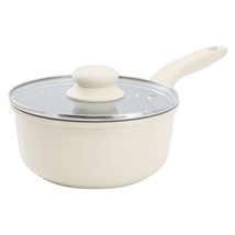 Gibson Home Barnsdall 2 Quart Ceramic Nonstick Aluminum Saucepan in Ivor... - $74.49