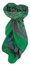 Mulberry Silk Traditional Square Scarf Donya Teal by Pashmina &amp; Silk - £19.12 GBP