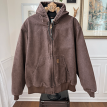 Y2K Carhartt J168 Chestnut Brown Hooded Canvas Coat 2XL - $99.36