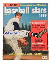 Warren Spahn Milwaukee Braves Firmado 1959 Dell SPORTS Revista Bas - £54.26 GBP