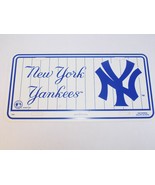 NEW YORK YANKEES LICENSE PLATE BLUE PIN STRIPES WHITE BACKGROUND 1997 - £7.79 GBP