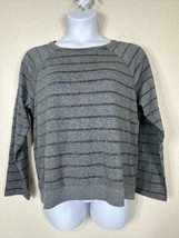 Apt. 9 Womens Size XL Gray Metallic Stripe Knit Shirt Long Sleeve - £8.94 GBP