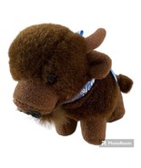 Yellowstone National Park Buffalo Bison Plush 6.5&quot;  Bull w/ Blue Bow Sou... - $15.82