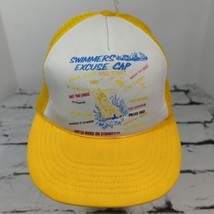Swimmer Excuse Vintage Yellow Snapback Hat Adjustable Ball Cap - £23.36 GBP