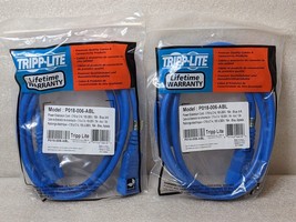 2 x Tripp Lite Heavy Duty Computer Power Cord 15A 14AWG C14 to C15 Blue ... - $21.24