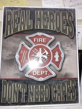 Real Heroes Don&#39;t Need Capes -Tin Sign - £13.22 GBP