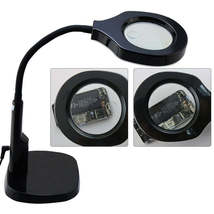 BEST Adjustable Desk Magnifier Lamp LED Light Magnifying Glass (Voltage ... - $37.99