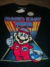 Vintage Style Super Nintendo Super Mario Kart T-Shirt Mens Small 1990&#39;s New - £15.27 GBP