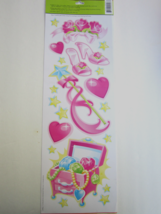 Princess Pink PRE-CUT Easy Off Wall Bedroom Jumbo Stickers Decor 18&quot; X 6&quot; - £5.80 GBP