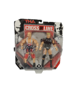 Kurt Angle &amp; Mr. Anderson Dual Signed TNA Cross the Line Action Figure Set - £62.71 GBP