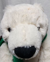 BATH &amp; BODY WORKS Snowball The Polar Bear White Limited Ed. 2014 Green Scarf 8&quot; - £12.59 GBP