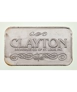 CLAYTON BROKERAGE CO. 1 oz. Silver Bar By Tri-State Refining Company TSR-30 - $2,300.21 MXN