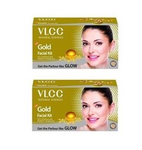 Vlcc Gold Facial Kit (60 Gm X Pack Of 2) Free Ship - £19.51 GBP