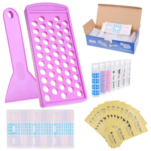 Lip Balm Filling Tray and Spatula - BPA Free - 50 Empty Lip Balm Tubes with Caps - £21.04 GBP