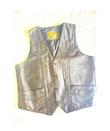 PJ’s Hobo Industries Black Leather Vest Men’s Size M Snap Front Western ... - $1,009.85 MXN