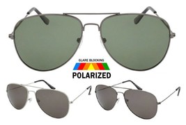 Polarized Metal Pilot Aviator Sunglasses Classic Casual Top Gun Cop Police Vtg - $8.95