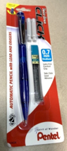 Pentel Twist-Erase Click 0.7mm Mechanical Pencil w/Lead Erasers BLUE PD277TLEBP - £3.68 GBP