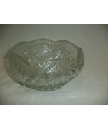 Pressed Scalloped Sawtooth Cut Glass Bowl - $937.29 MXN
