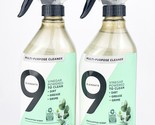 9 Elements Eucalyptus Scented Multi Purpose Cleaner 18oz Lot of 2 Trigge... - $28.98
