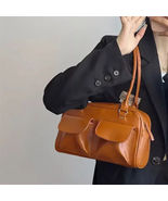 Vintage Women Business Shoulder Bags Simple Ladies Commute Tote Bag Pu L... - €17,22 EUR