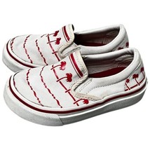 In-N-Out Burger Shoes Slip On Kids 12 Drink Cup Canvas White Red Palm Trees - $18.50