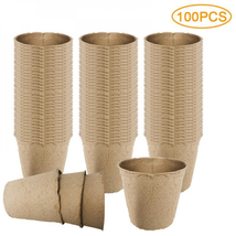 2.36 Inch Peat Pots Seedlings Gardening Seed Starter Biodegradable 100 Pcs - £38.93 GBP