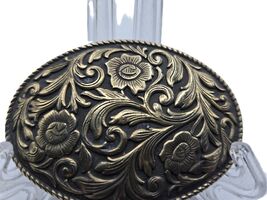 Ladies Flower Power Brass Belt Buckle 2" X 3" Not Branded - $26.99