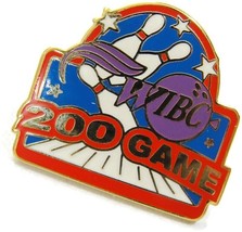 200 Game Bowling WIBC Vintage Hat Lapel Pin - £11.66 GBP