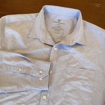 Mack Weldon Shirt Mens Large Blue Solid Long Sleeve Button Up Casual - £18.22 GBP