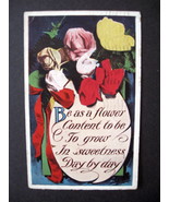 1912 Floral Greetings Postcard, Antique Floral Greetings Postcard - $189.88 MXN