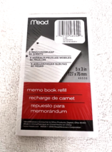 Mead Memo Book Refill 6 Ring Looseleaf Pack Of 80 Sheets 5" x 3" - $7.43
