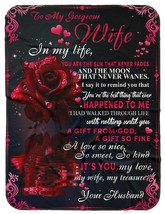 My Love My Life My Treasure Is You Red Rose Flower Blanket For Wife From Husband - £28.58 GBP+