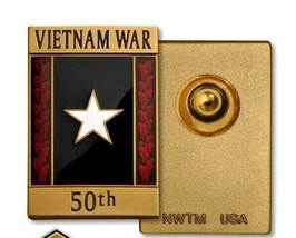 Vietnam War White Star Military Lapel Pin Insignia Made In Usa - $18.99