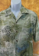 Men&#39;s Hawaiian Shirt Caribbean Joe  Medium  Vintage  100% Rayon Greens - £14.01 GBP