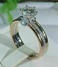 4Ct Lab Created Diamond Solitaire Unique Engagement Ring  14k Rose Gold FN - £69.50 GBP