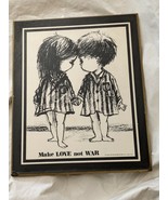 1970 Moppets Make Love Black Fran Mar Wall Plaque USA 9 x 11 in - £17.96 GBP