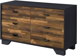 Eos Dresser, Walnut And Black Finish, Acme Furniture. - $304.97