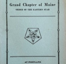 Order Of The Eastern Star 1928 Masonic Maine Grand Chapter Vol XII PB Bo... - $79.99