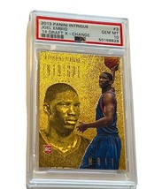 Joel Embiid Rookie RC 2014 Panini Intrigue PSA 10 GEM RARE Pop 7 Gold Draft X sp - £4,237.01 GBP