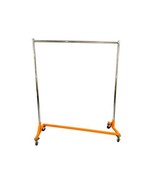 Heavy Duty Commercial Grade Z Clothing Rack with Orange Base. Designed t... - $109.01
