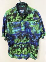 Reel Legends Mens Saltwater II Fishing Shirt Sz L Blue Abstract Print - $17.95