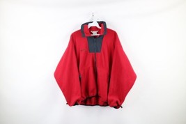 Vtg 90s Columbia Womens Medium Faded Spell Out Box Logo Full Zip Fleece Jacket - £38.94 GBP