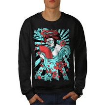 Wellcoda Girl Fashion Fantasy Mens Sweatshirt, Retro Casual Pullover Jumper - £23.72 GBP+