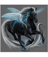 Diamond Painting Kit, Black Pegasus, full square, 50x50cm, unicorn, USA ... - £30.27 GBP
